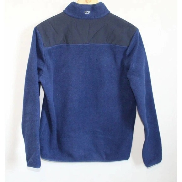 Vineyard Vines Snap Placket Fleece Shep Shirt Pullover Blue Men's Small H12113 - Picture 5 of 15